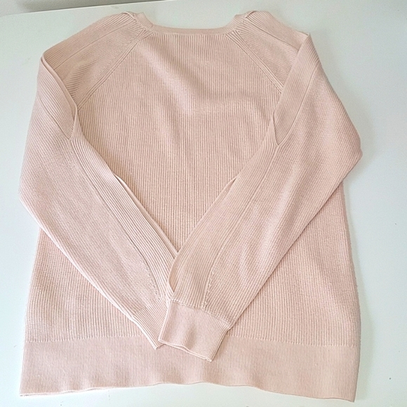 Club Monaco Silk / Merino Wool Pale Peach Sweater Sz S - Picture 6 of 8